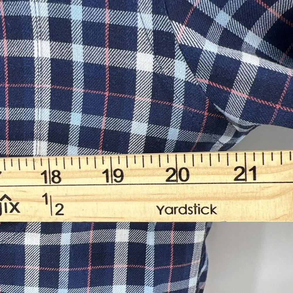 Vineyard Vines Tucker Performance Classic Fit Blue/White Check Button-Down M EUC